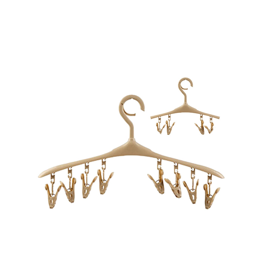 Gancho à prova de vento clipe multi-função de plástico roupas rack de secagem meias roupa interior rack de secagem