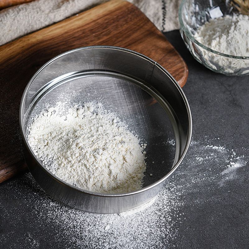 Stainless Steel Fine Mesh Oil Strainer Flour Colander Sifter Sieve Cake Baking Cooking Kitchen Tool A69D