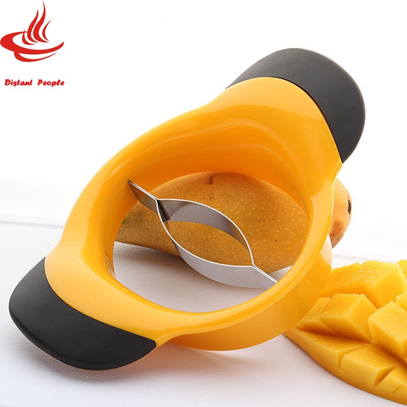 Stainless Steel Mango Cutter Safety Fruit Corer Splitters Peach Corers Peeler Shredder Slicer Cutter Kitchen Gadget Accessories