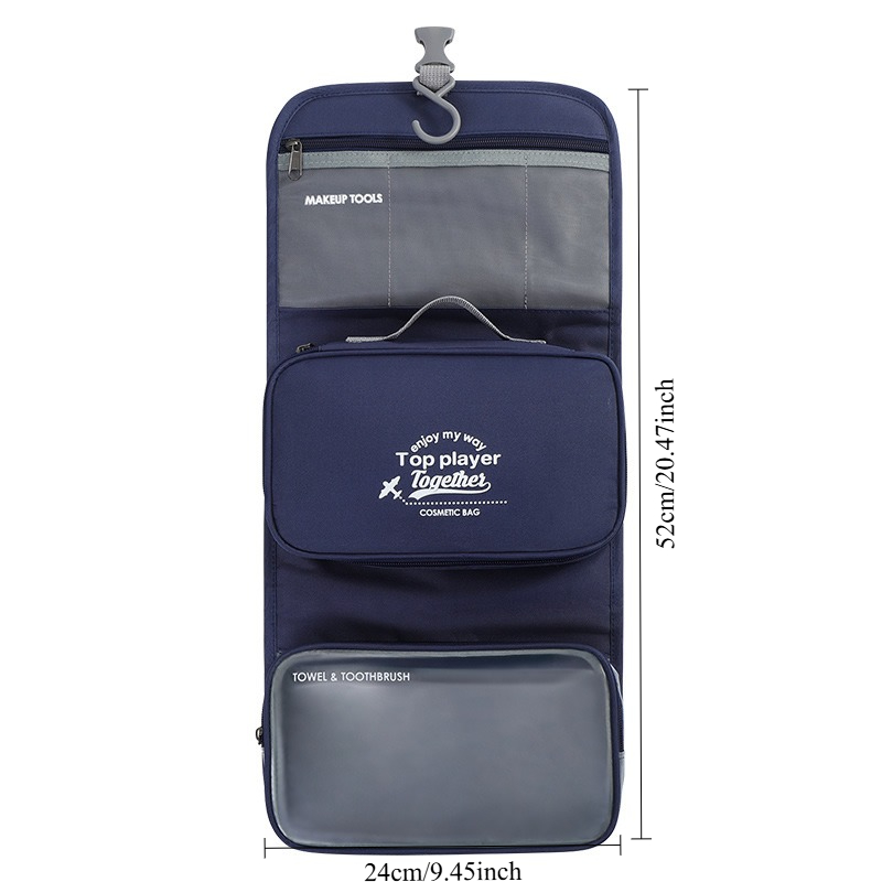 3- i -1 hængende bærbare toilettasker vandtæt rejse makeup kosmetiktaske tør og våd separat opbevaringstaske rejseorganisator