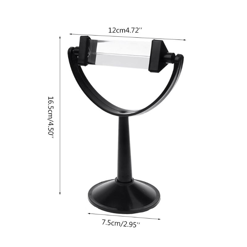 Prisma Triangular de vidrio óptico, herramienta de enseñanza de espectro de luz física con soporte
