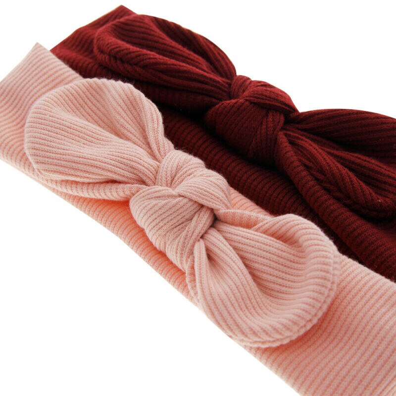 Baby Zubehör Headwear Niedlichen Baby Jungen Mädchen freundlicher Kleinkind Solide Rippen Hairband Stirnband strecken Turban Kaninchen Kopf wickeln