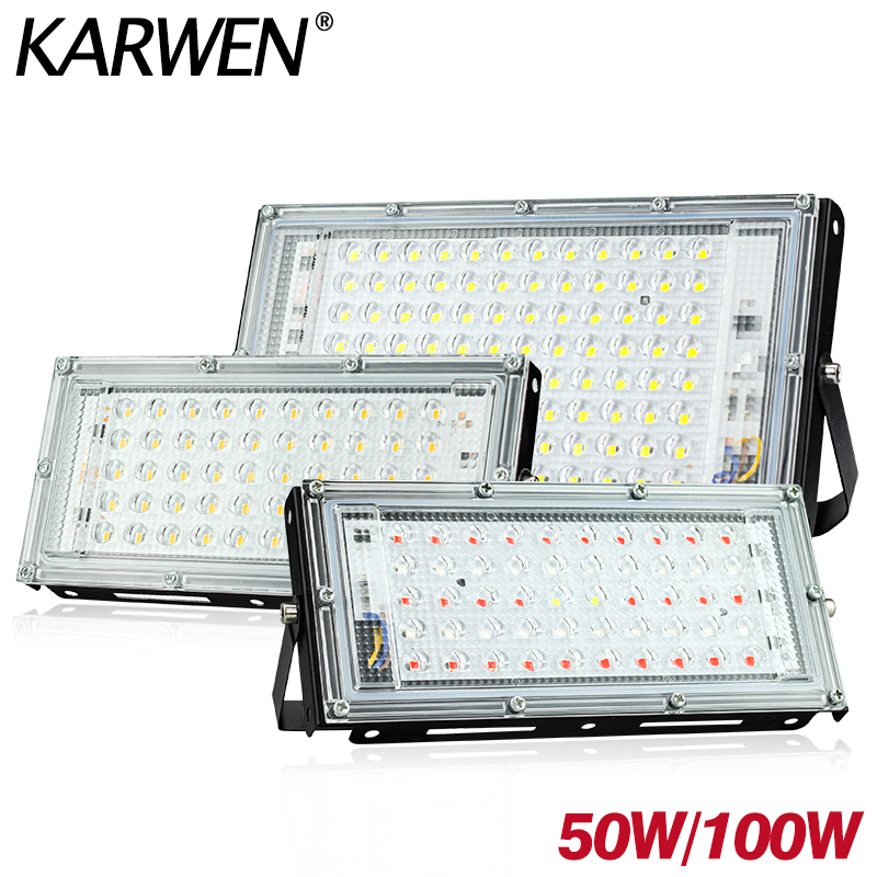 Led-strålkastare 50w led-spotlights 100w led-växtlampor 220v fytolampor gatubelysning fullspektrumlampa för växttillväxtlampa