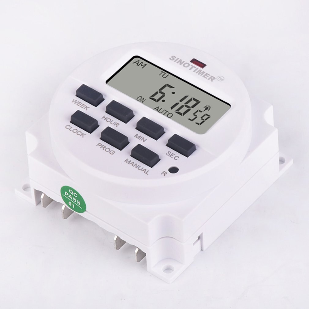 SINOTIMER 220V Weekly 7 Days Programmable Digital Time Switch Relay Timer Control for Electric Appliance 8 ON/OFF Setting