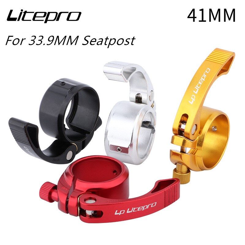 Litepro Faltrad Sattelstütze QR schnell Freisetzung Klemme 41mm für 33,9mm Aluminium Legierung Leichte CNC Sattelstütze Clip