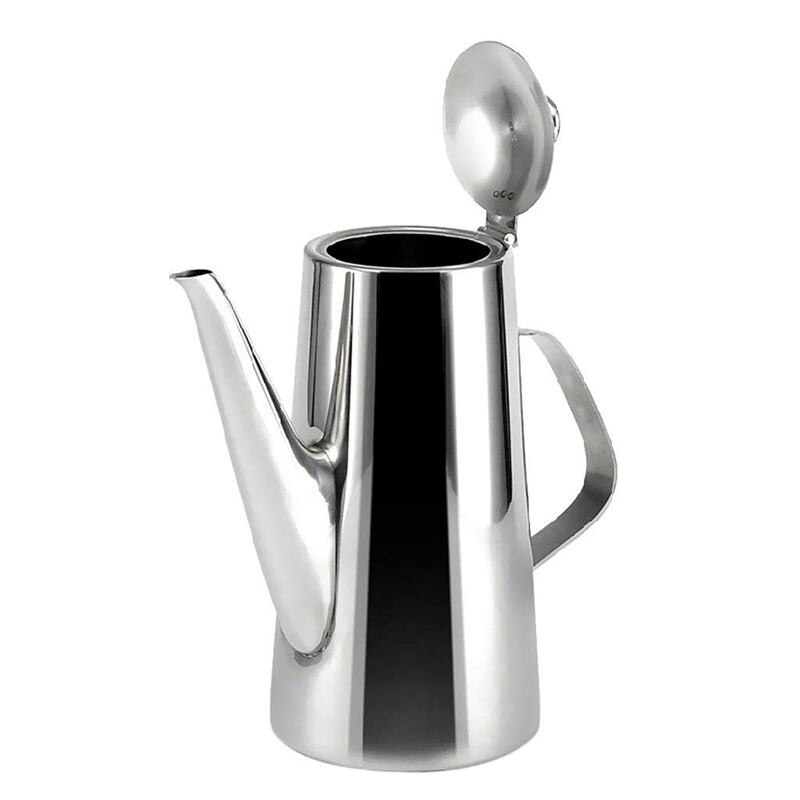 Pichet inox Carafe à eau avec couvercle pour café lait boisson-bec Long, 2L
