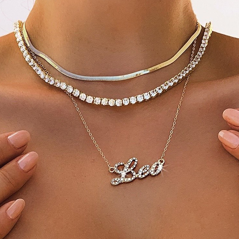 3 Stk/set Multilayer Sterrenbeeld Hanger 12 Constellation Ketting Horoscoop Ram Leeuw Schorpioen Snake Chain Choker Verjaardag Sieraden