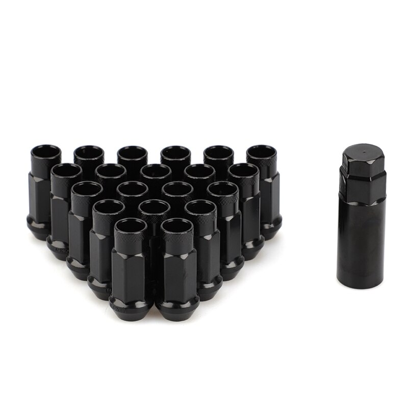20PCS Steel Car Modification Wheel Nuts Lug Nuts Bolts M12X1.5 M12X12.5 for Chevrolet Hyundai Mitsubishi Acura Mazda