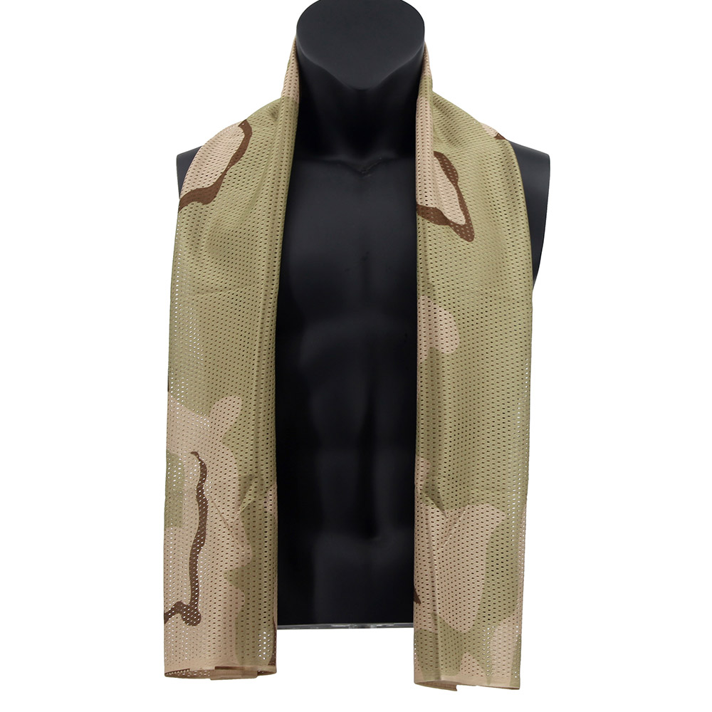 Jagd Gittergewebe Atmungsaktive Schal 165*48 cm Taktische Bandana Spezielle Bedienungen Tarnung Gesicht Handtuch Gewehr Tarnung Netz: Braun