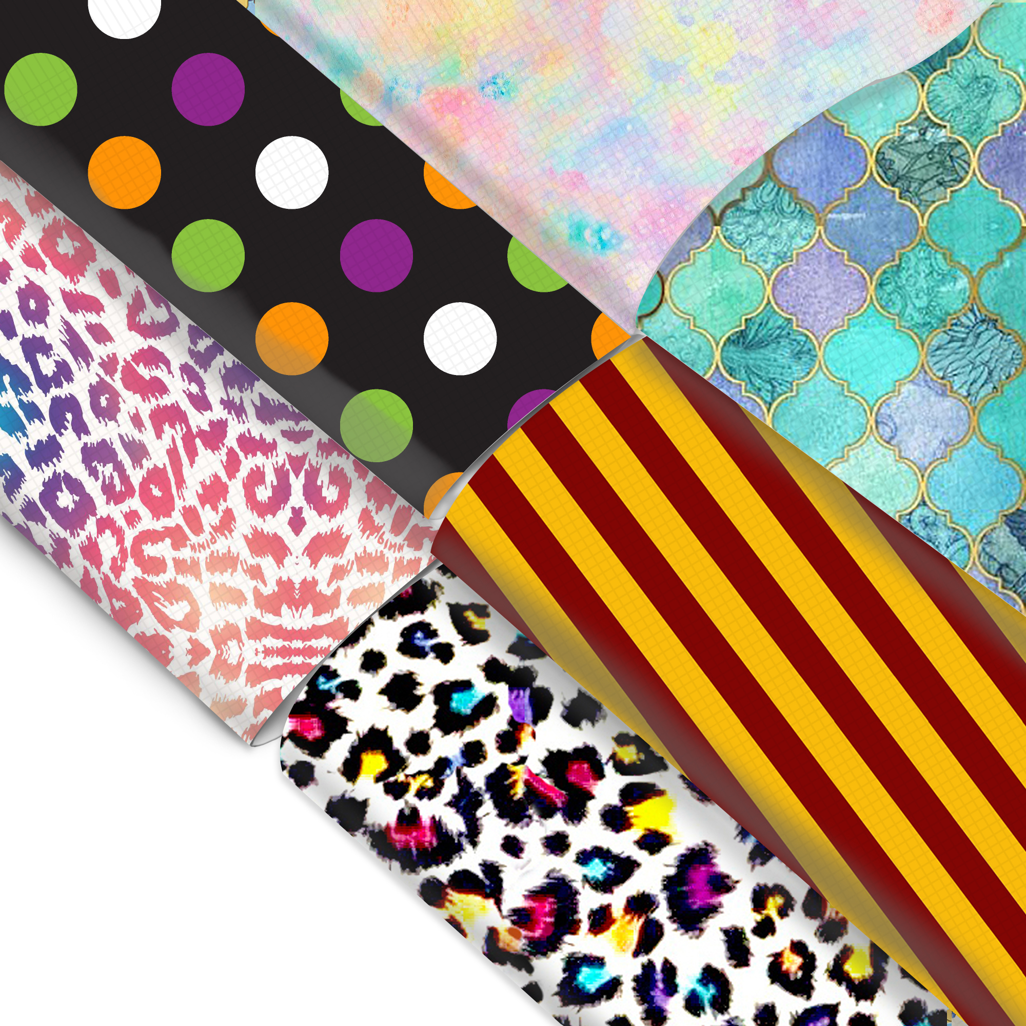 Tissu en Faux cuir synthétique imprimé Halloween, textile vinyle pour nœuds DIY, 1Yc7791