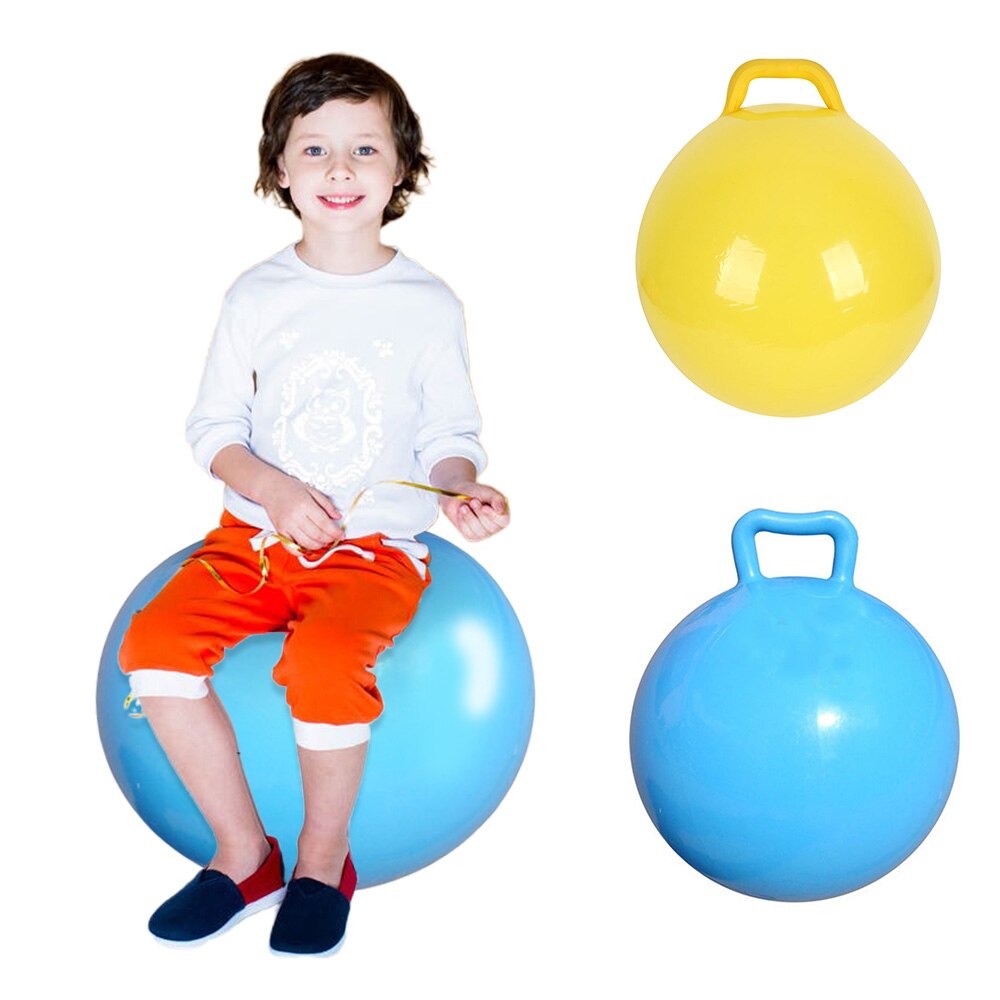 Ren farve oppustelig hoppende bold børn hoppe hop bold hoppe bolde med håndtag til voksne børn trænings legetøj