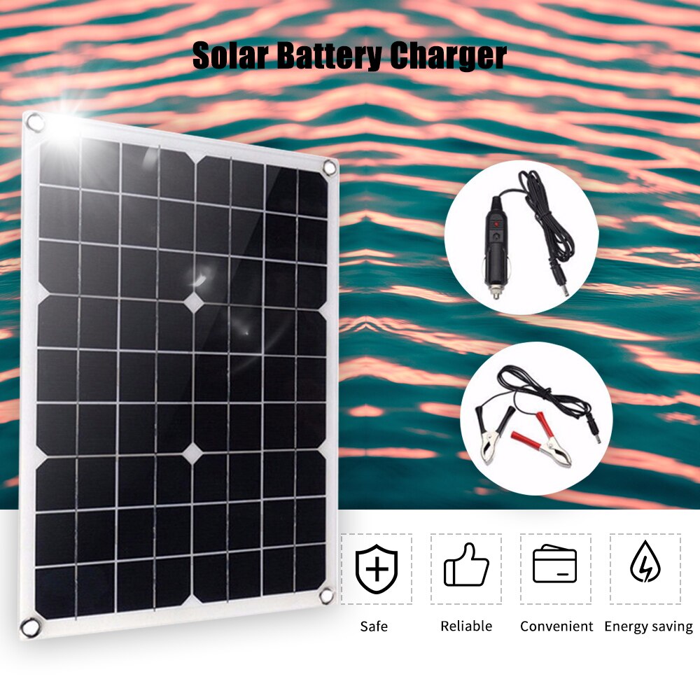 10W 20W USB Solar Panel Monocrystalline Silicon Solar Cell DIY Waterproof Camping Solar Charger