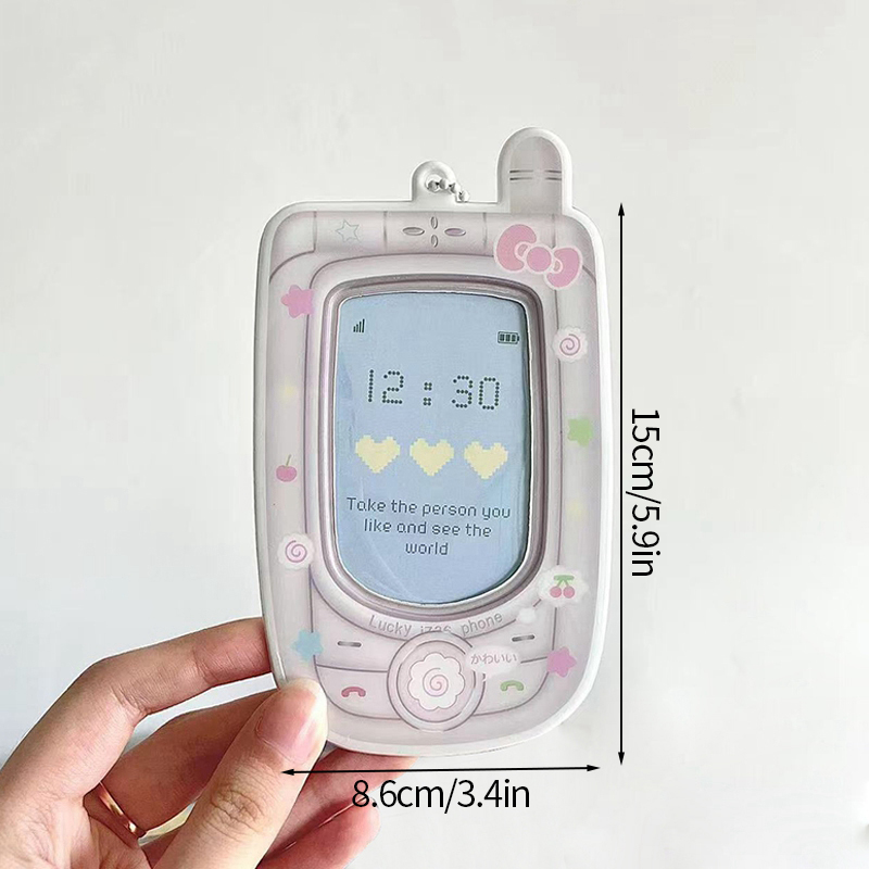 Portatarjetas de fotos de gato Y2K, soporte para sesión fotográfica Idol Kpop, llavero, mochila, colgante de exhibición, funda protectora para tarjeta de estudiante, álbum de fotos: Verde claro