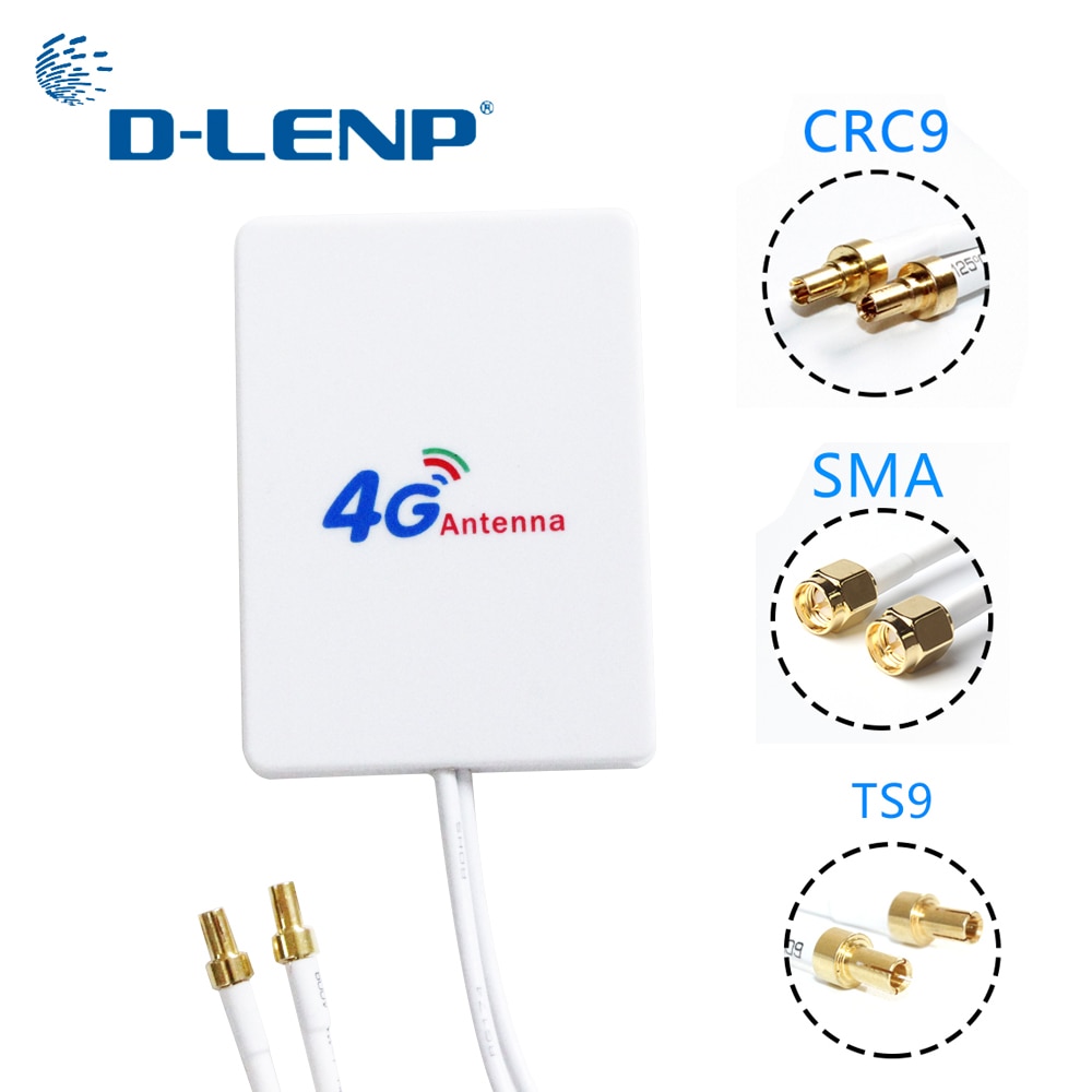 Антенна для модемов и мобильных роутеров 3G/4G, с усилением 2 dBi CRC9 2шт