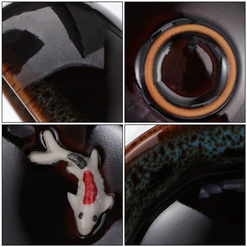 Round Delicate Ink Dish Ceramic Ink Plate Calligraphy Painting Ink Bowl