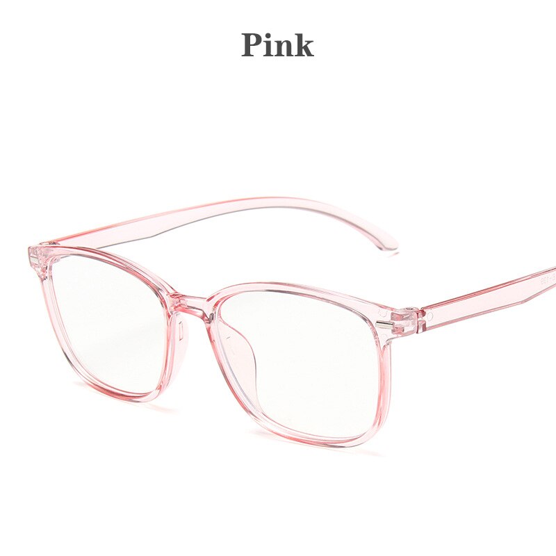 KOTTDO Square Plastic Glasses Frames Women Men Clear Transparent Computer Black Eyeglasses Frames Vintage Retro Optical Eyewear: pink