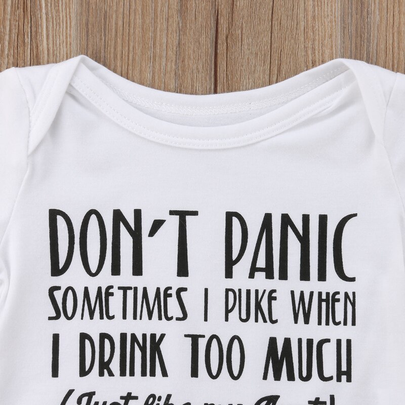 FOCUSNORM śmieszne noworodka niemowlę chłopiec śpioszki dziewczęce Babygrows z krótkim rękawem drukuj lista Playsuit ubrania stroje