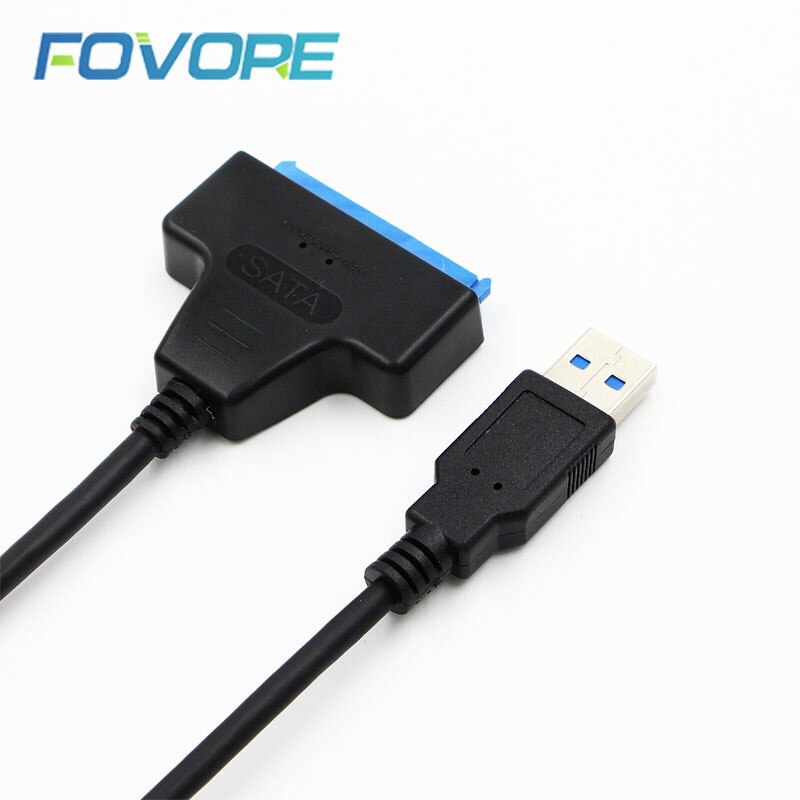 Adapter sata iii usb 3.0- kabel extern hårddisk usb till seriell ata 22- stifts omvandlare hårddisk w / uasp för 2.5 "hdd / ssd