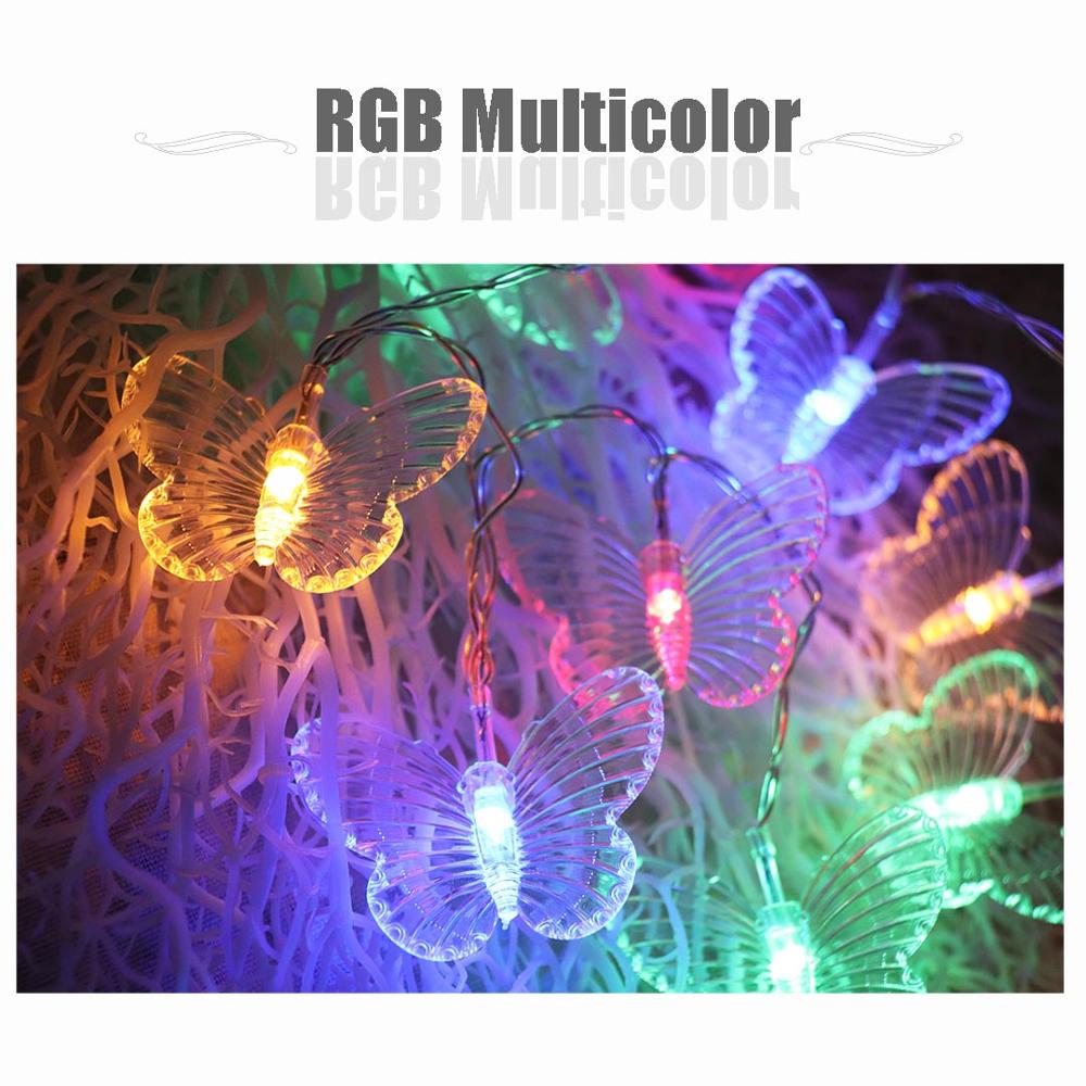 5m 20 led lichtsnoer tuinfeest bruiloft verlichting kerst slinger 220v eu stekker guirlande lumineuse iq: Rgb