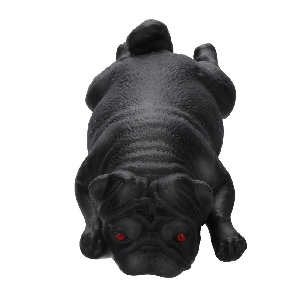 Squishies Mochi Mops Welpen quetschen Heilung Spaß Kawaii Stressabbau Spielzeug Kreative Preis Spielzeug Kawaii Dekorative Ornamente: schwarz