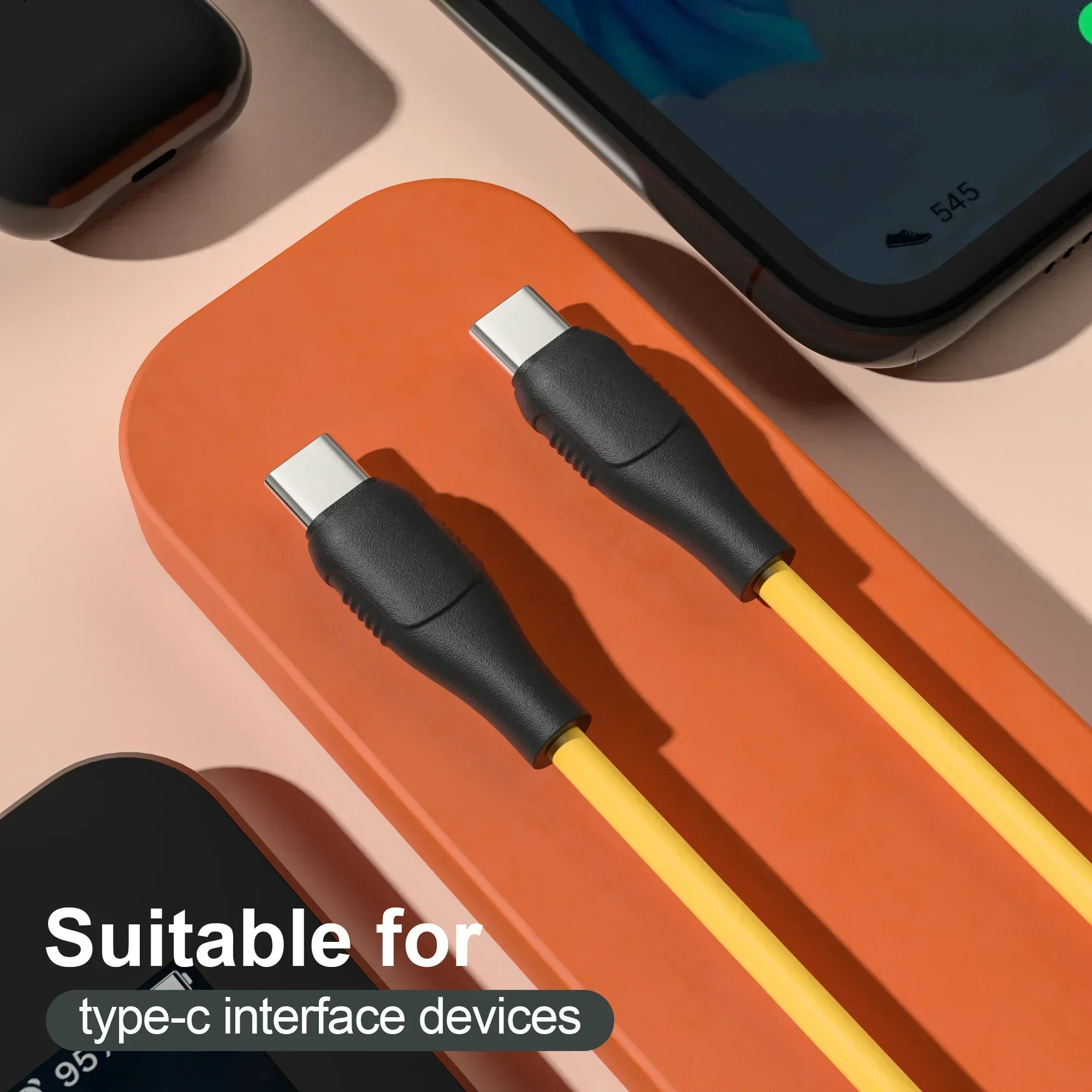 65 W 3 Poorten GaN USB PD Mobiele Telefoon Opladers USB C Naar Type C Hoge snelheid Opladen Datakabel Koord QC3.0 Mobiele Telefoon Muur Adapter