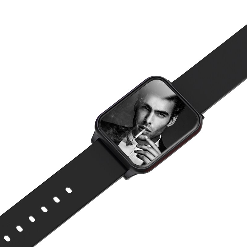 TEZER Z02 Sport Smart Watch Heart Rate Monitor Blood Pressure Tracker IP67 Waterproof For Android/IOS Smartwatch Wristband Red: BLACK