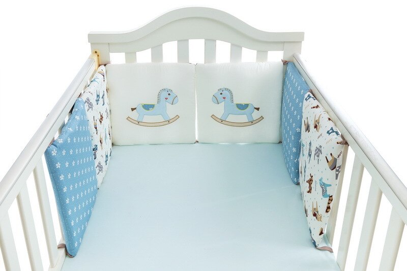 6 Stuks 30*30 Cm Fluwelen Katoenen Baby Bumper Ademend Beddengoed Baby Baby Wieg Bumper Bed Protector Baby Kids katoen