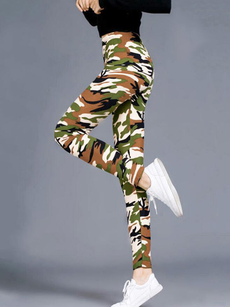Leggings de camuflaje a la para mujer, pantalones de realce con estampado Sexy para mujer, mallas deportivas informales de talla grande: XXL / Lavanda