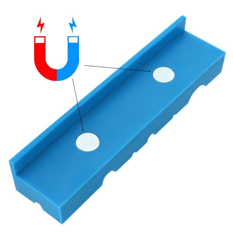 2pcs Magnetic Bench Vice Jaw Pad Multi-groove Mill Cutter Vise Holder Grips Heavy For Milling Cutter For Drilling Machine Access