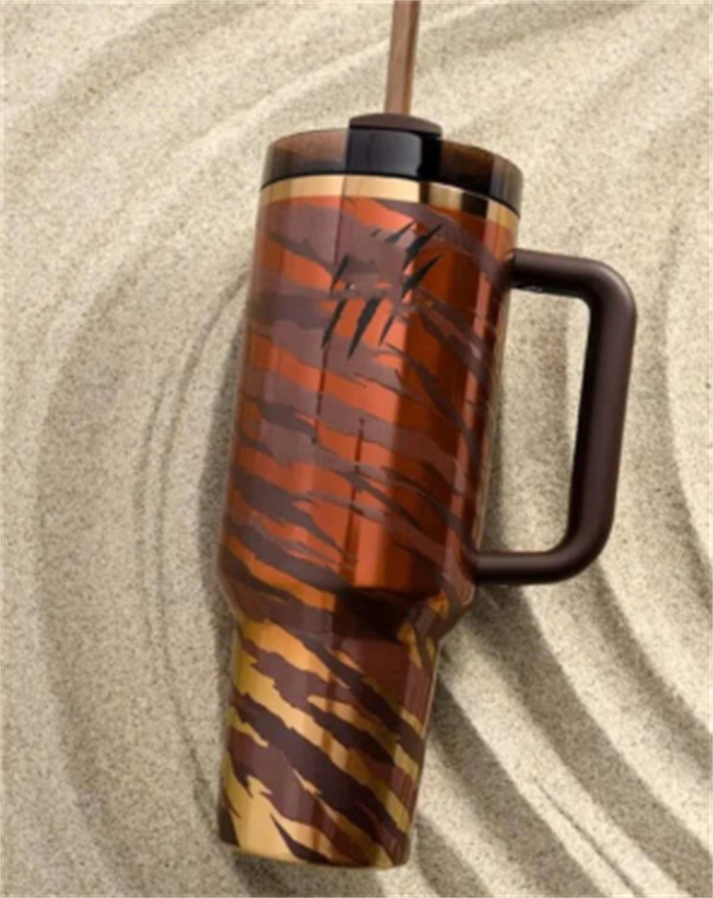 Botella de agua de estilo, vaso de acero inoxidable de 40oz con tapa de silicona, taza de viaje para bebidas frías, taza de café de gran capacidad