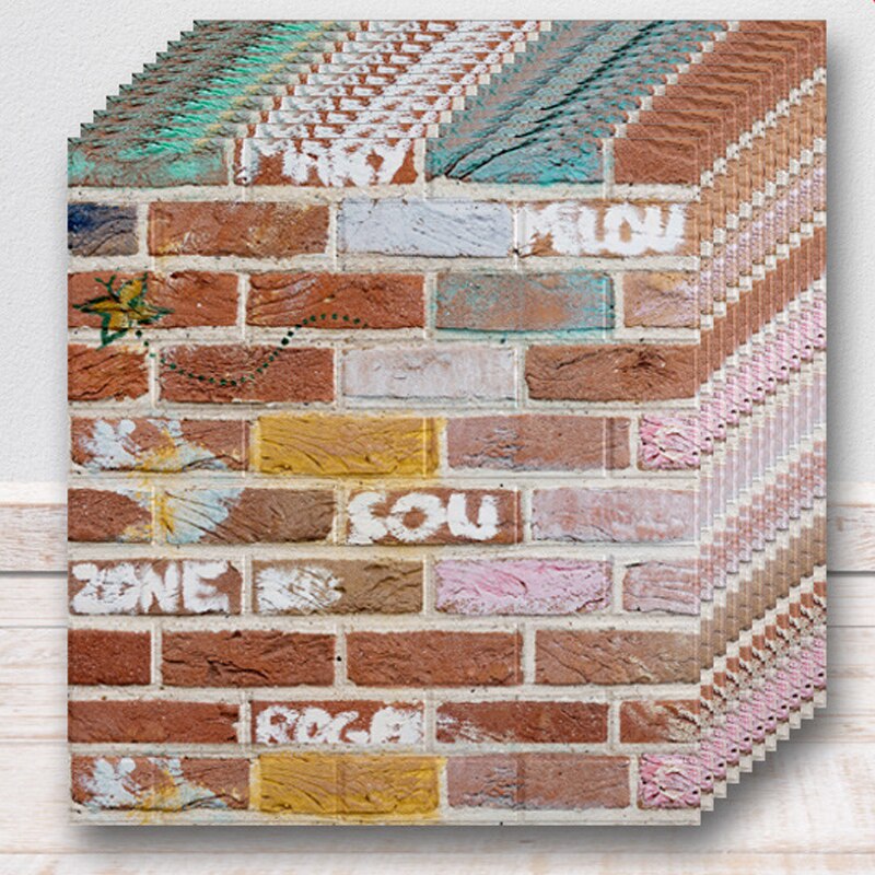 3D Wall Stickers Brick Wallpaper Thicken and Self-Adhesive Waterproof DIY Kitchen Restaurant Bar Home Wall Decal Sticker: PE007-G