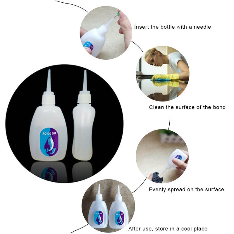 Strong Instant Super Glue 502 Adhesive Liquid For Wood Rubber Leather Paper UND