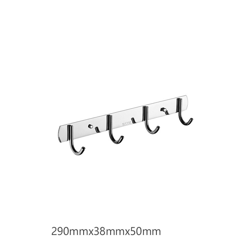 Sliver Mirror Stainless Steel Hanger Hooks with 3/4/5/6/7/8 Hooks for Towels Hold Hanger In Bathrooms Kitchen Towel Hook: J style-4 hooks
