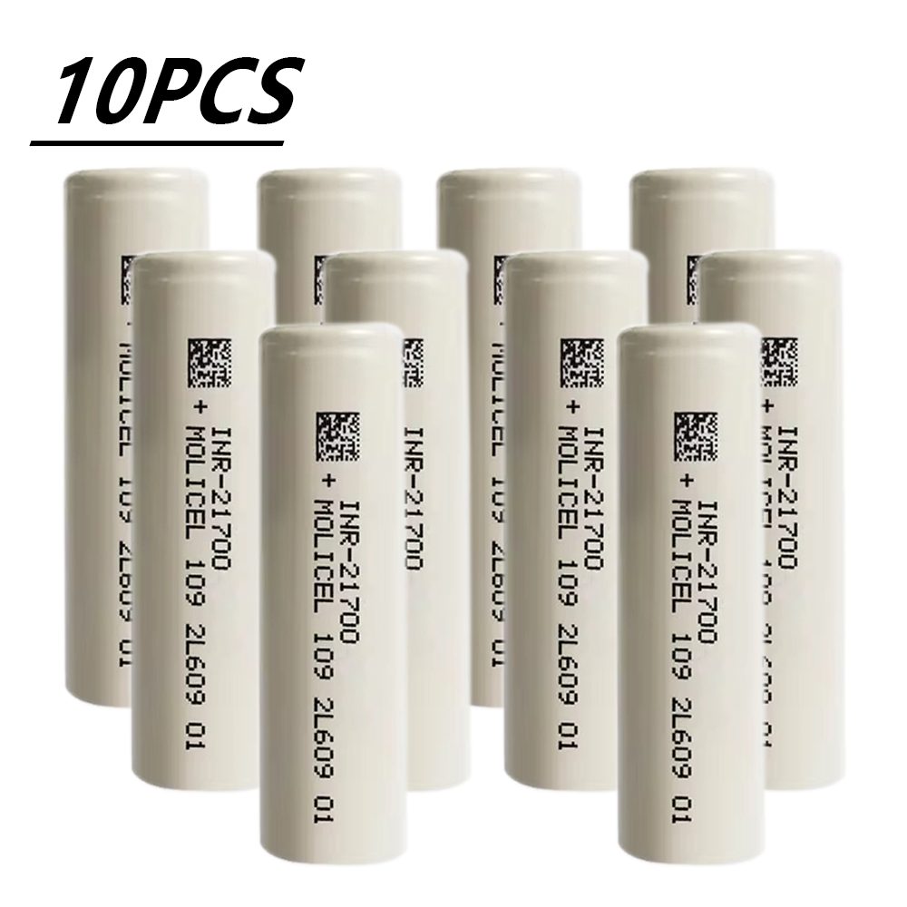 1-10 pcs inr 21700 battery 21700-50e 3,7 v 5000 mah super large capacity lithium-ion battery 5000 mah rechargeable batteries + charger: Sky blue