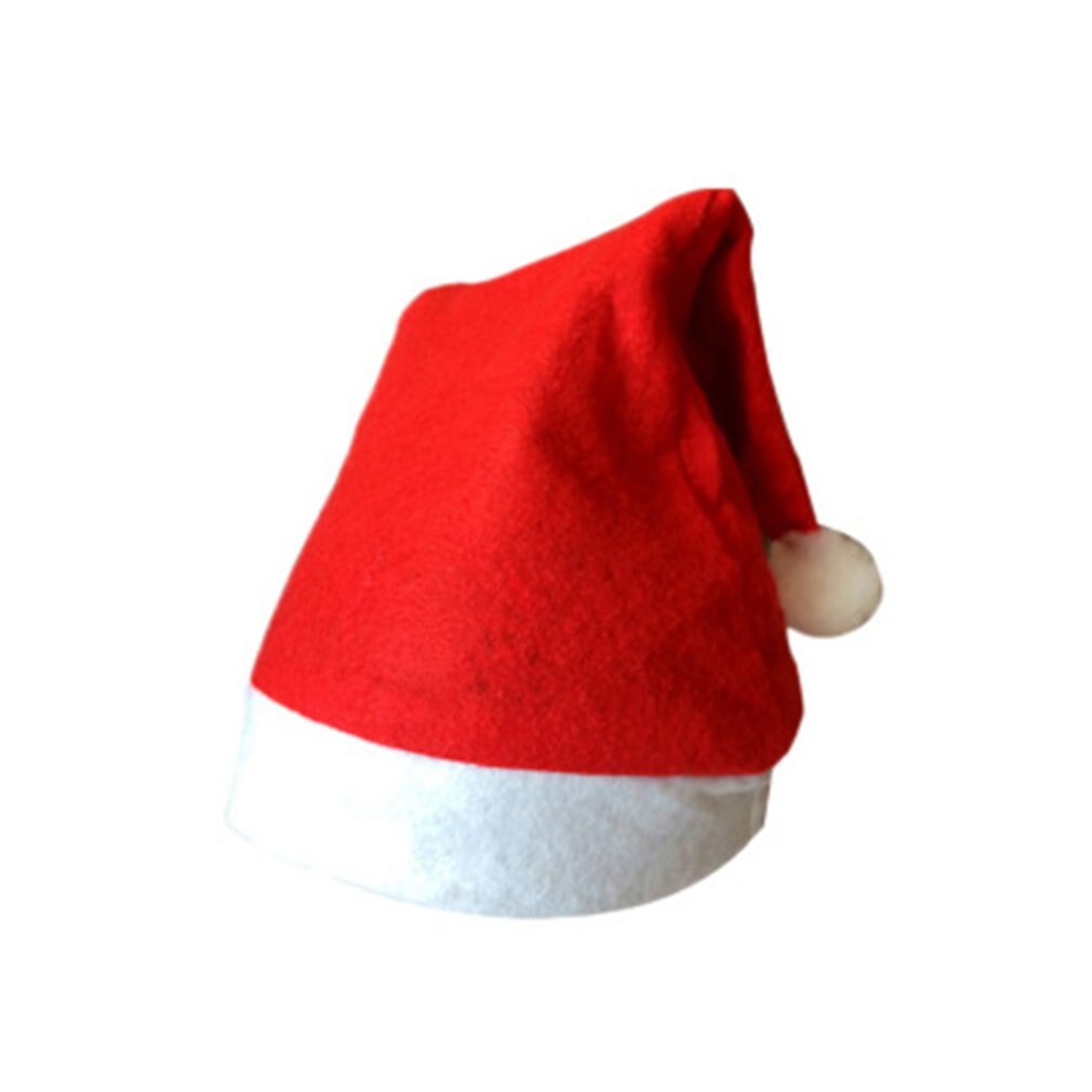 Rød blød plys jul hat til baby voksen jul hat cap år navidad dekoration til hjemmefest: 1