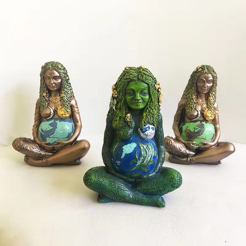 Statue de la terre mère déesse Gaia, mythologie grecque ancienne, création de dieu, ornement de bureau en résine, personnages