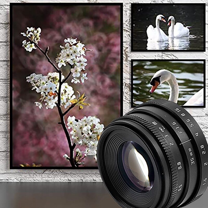 35Mm Camera Lens F1.6 C-Mount Large Aperture Fixed Focus Digital Camera Lens For Mirrorless Cameras