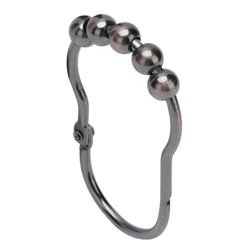 Curtain Rings Low Noise Heavy Duty Curtain Rings and Hooks Rust Resistant for Shower Curtain Rod