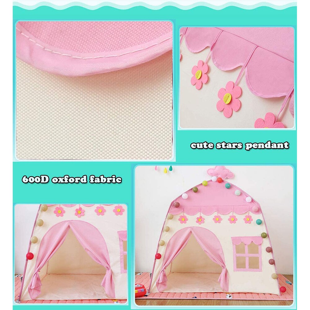 Kids Play Tent Children Indoor Outdoor Princess Castle Folding Cubby Toys Enfant Room House Children's Tent Teepee Playhouse