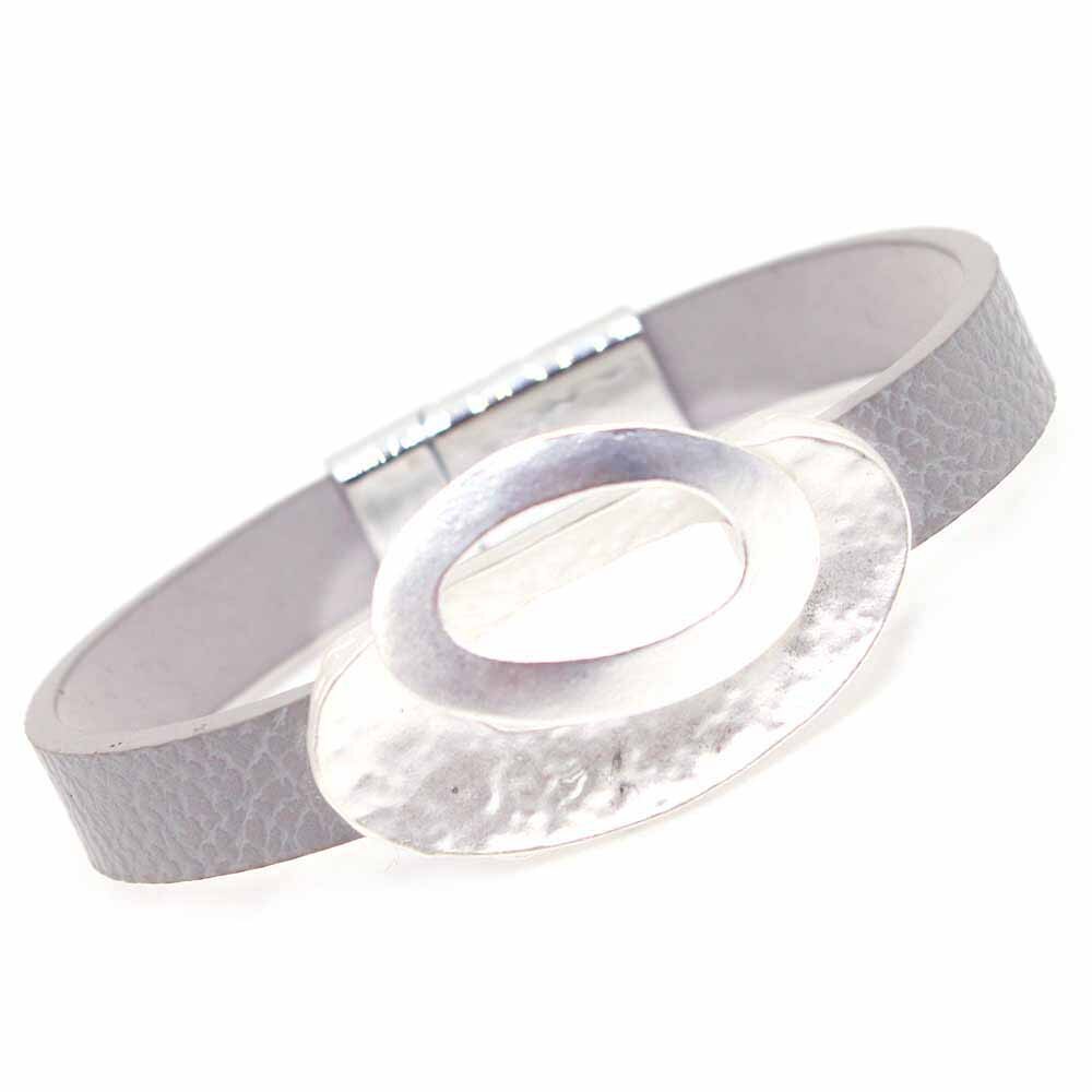 D & D Neo-Gotico Braccialetto di Cuoio di Fascino di Modo per Le Donne Femme Freddo Chiusura braccialetto Bracciali e Braccialetti Magnete metallo: 4