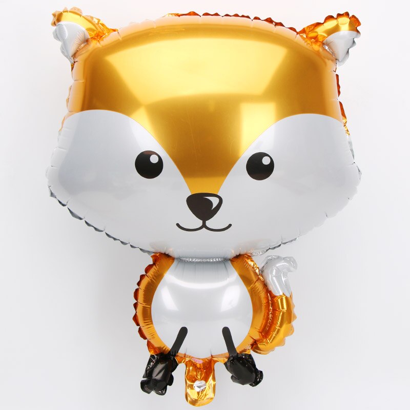 6Pcs 1Pcs Baby Shower Forest Theme Party Balloons Set Cartoon Amnimal Fox Squirrel Animal Balloons Birthday Party Decorations
