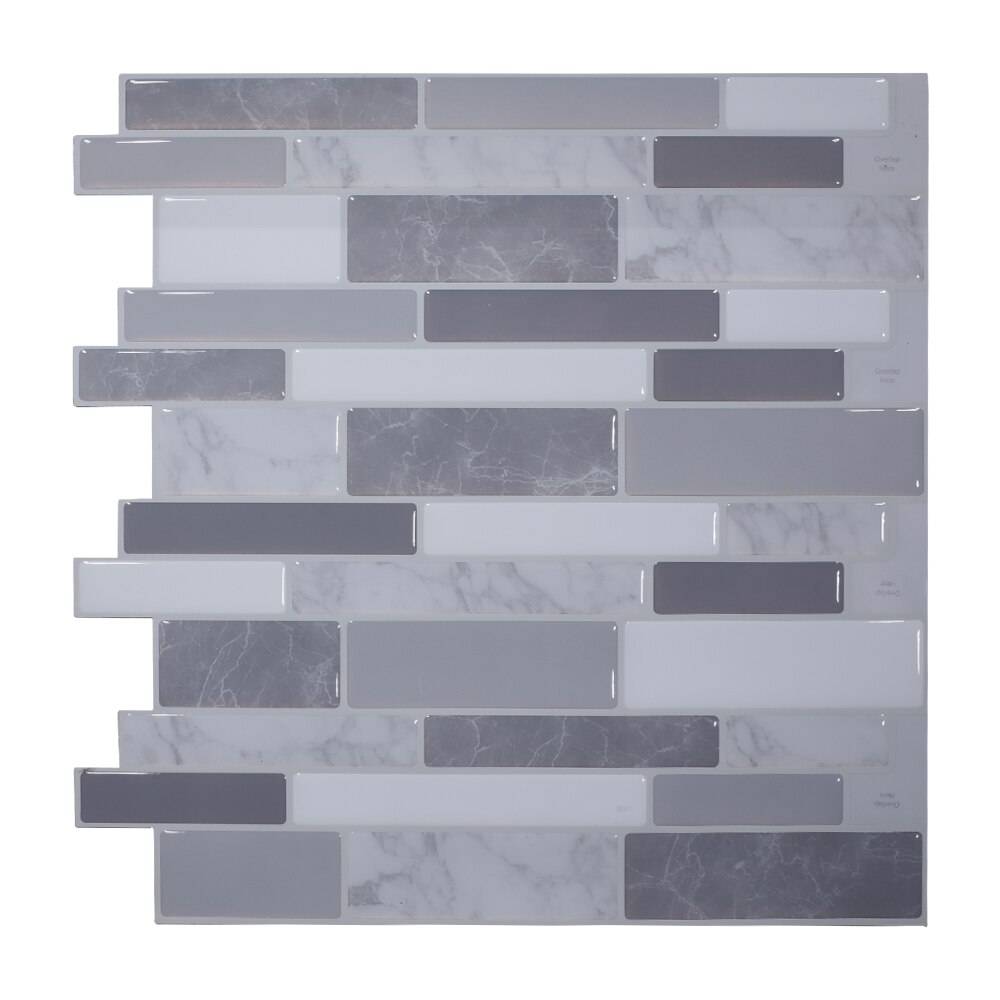 Vividtiles gris Mable peler et coller carreaux Anti-moisissure amovible RV chambre décor cuisine auto-adhésif papier peint: T80012