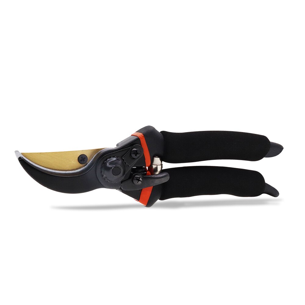 8" Premium Titanium Bypass Pruning Shears PVC Ergonomic Hand Sponge Handle Protector Pruners Home Garden Supplies