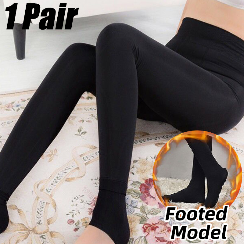 Women Winter Leggings Warm Leggins High Waist Solid Color Velvet Women Thickened Velvet Leggings Stretchy Black Leggings: Lavender