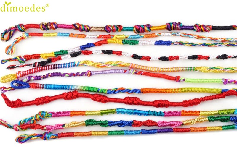 Diomedes Più Nuovo Modo 50Pcs Monili All'ingrosso del Lotto Treccia di Fili di Amicizia Fili Dd Lacci Braccialetti Fatti A Mano, di Lusso, Casual Braccialetto