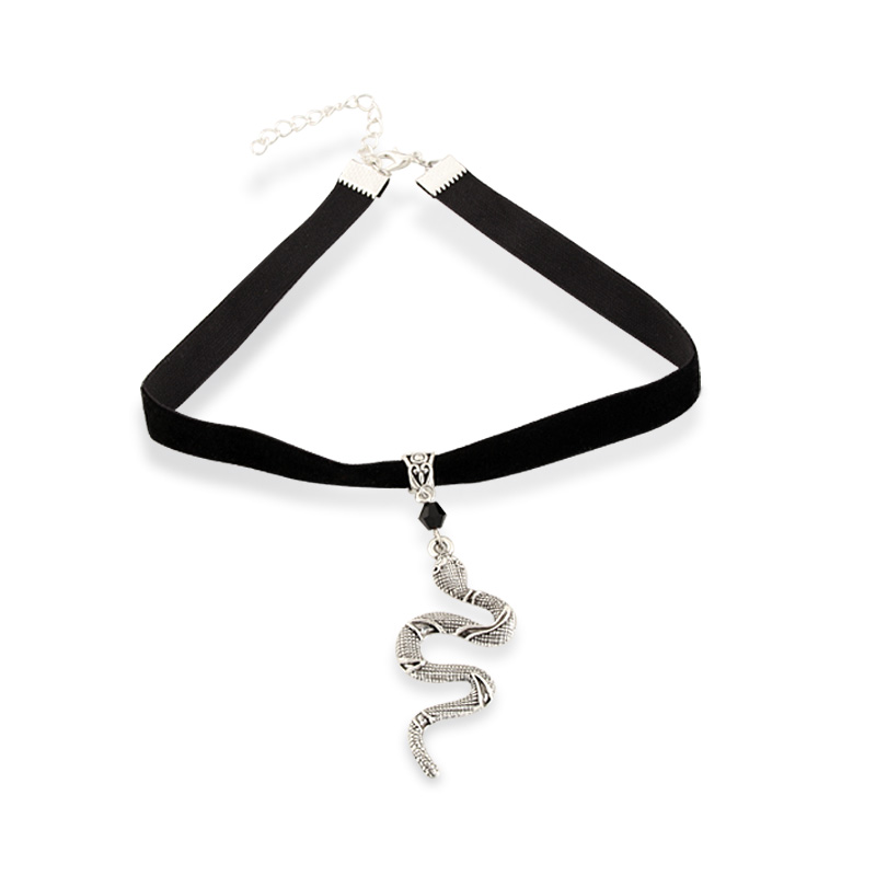 Snake Cobra Chokers Witchy Gothic Grunge Kraag Fluwelen Ketting Dark Sieraden Voor: Default Title