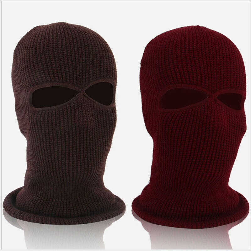 Femmes hommes coupe-vent tricot cou hiver Ski masque complet temps froid Sports de plein air cagoule chapeau masque