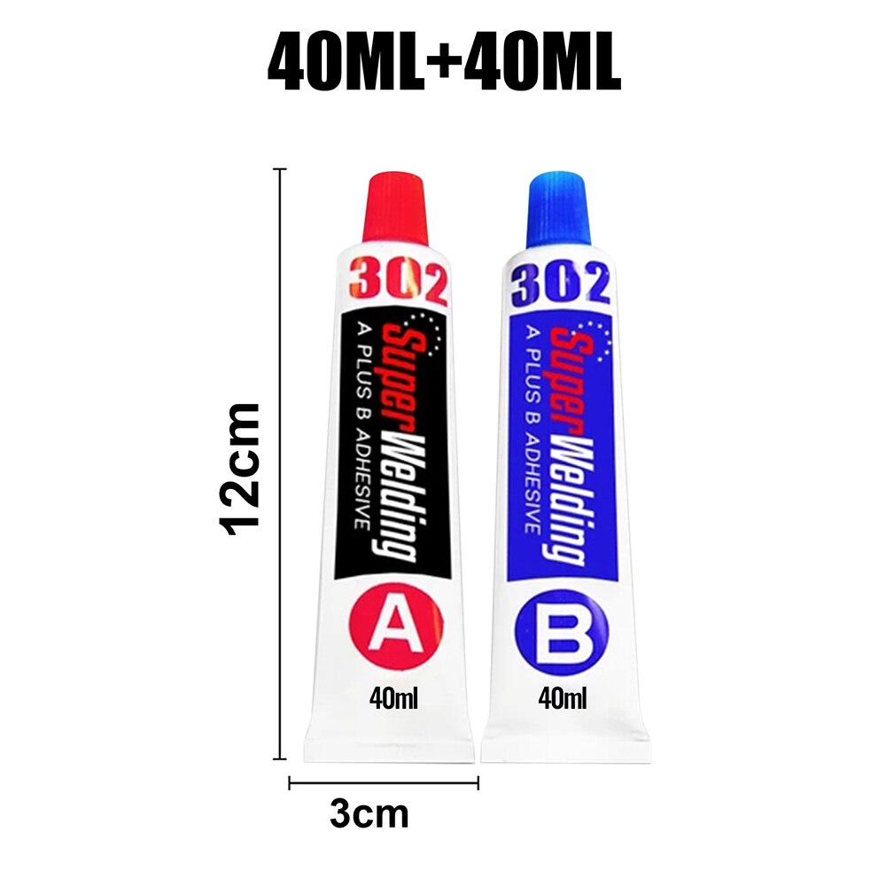 2pc 5/10/40g Industrial Repair Paste Glue Heat Resistance Cold Weld Metal Repair Paste A&amp;B Adhesive Gel
