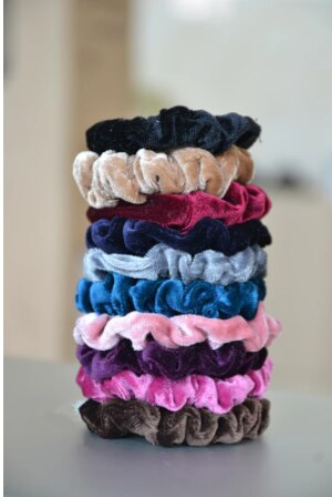 Paquete de Scrunchies del pelo de terciopelo para niña, bandas elásticas para el pelo, conjunto de soporte para cola de caballo, accesorios para el cabello, sólido, sin arrugas, 10/6 Uds./lote