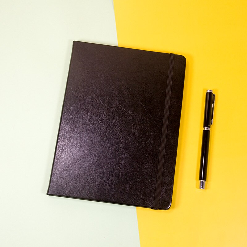 A5 Bullet Dotted Journal Simple Leatherette 100gsm Elastic Band Travel Diary Hardcover Notebook